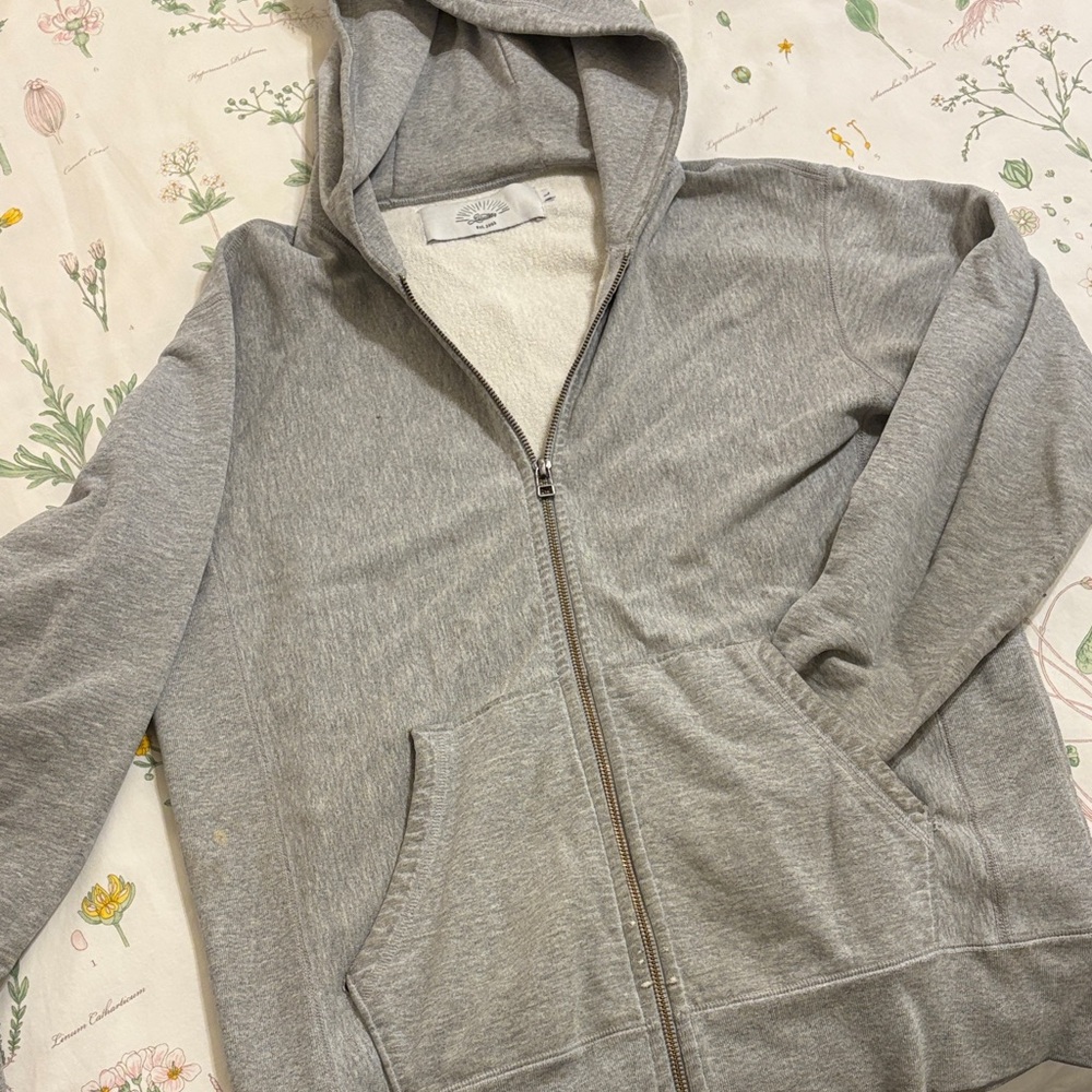 3sixteen Gray Zip-Up Hoodie